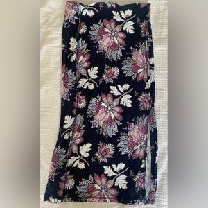 Loft Paisley midi skirt